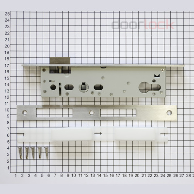 Замок дверной DOORLOCK DL301, цилиндровый, нержавеющая сталь