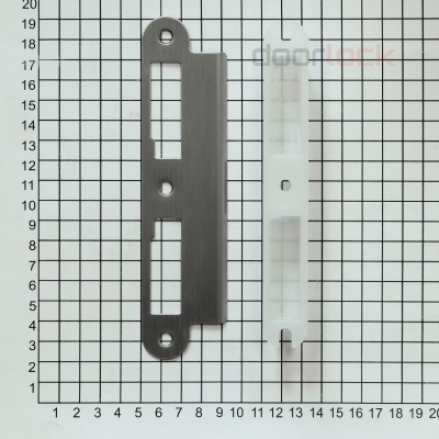 Запорная планка DOORLOCK DL P1769/С SSS нержавеющая сталь, симметричная, пластиковый карман
